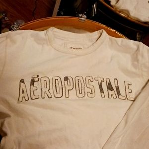 Aeropostale thermal long sleeve white size medium